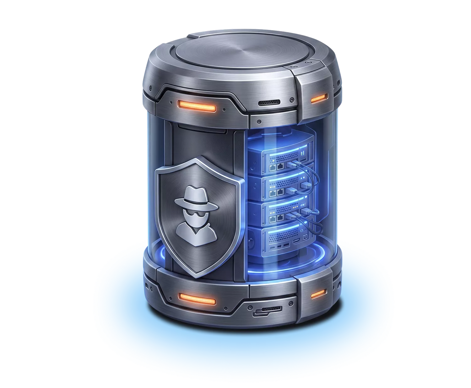 Anonymous web hosting security server illustration