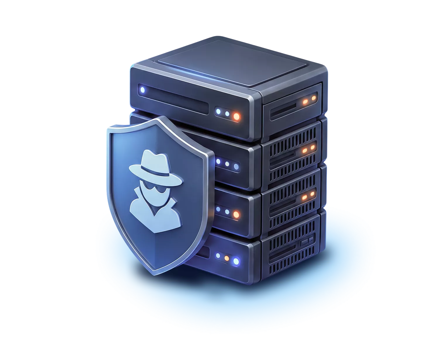 Private anonymous hosting infrastructure illustration