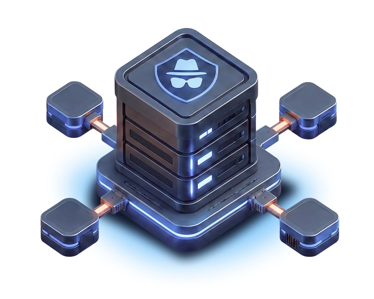 Secure anonymous hosting system illustration